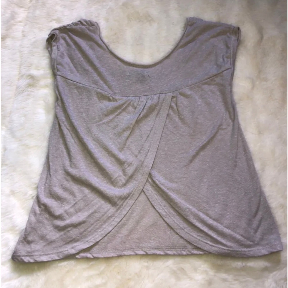 Short Sleeve Open Back Top